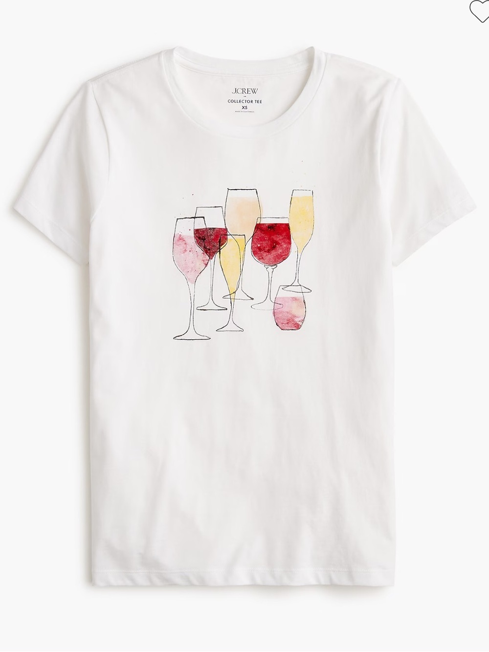 J crew Wine glasses graphic tee